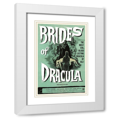 Brides of Dracula White Modern Wood Framed Art Print with Double Matting by Hollywood Photo Archive