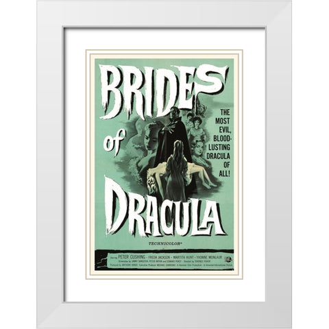 Brides of Dracula White Modern Wood Framed Art Print with Double Matting by Hollywood Photo Archive