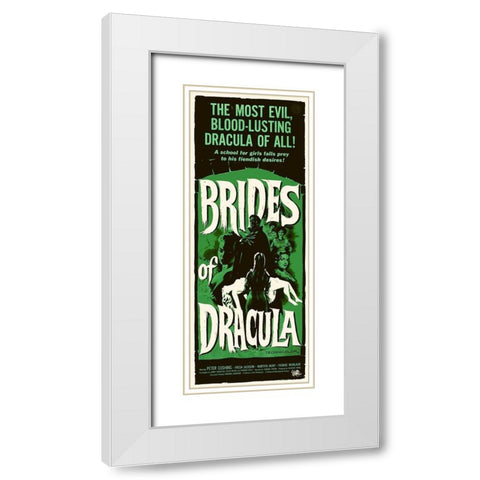 Brides Of Dracula White Modern Wood Framed Art Print with Double Matting by Hollywood Photo Archive