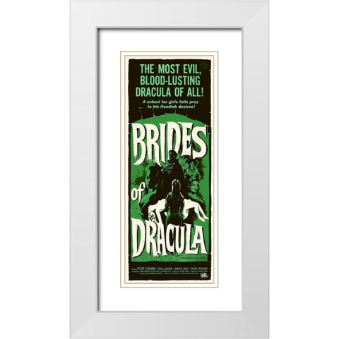 Brides Of Dracula White Modern Wood Framed Art Print with Double Matting by Hollywood Photo Archive