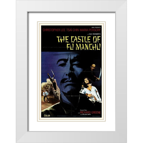 The Castle of Fu Manchu White Modern Wood Framed Art Print with Double Matting by Hollywood Photo Archive