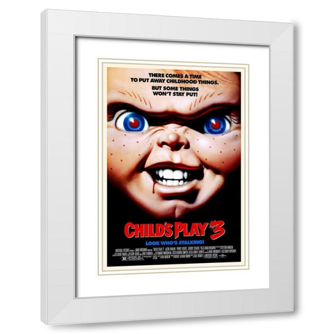 Childs Play 3 White Modern Wood Framed Art Print with Double Matting by Hollywood Photo Archive