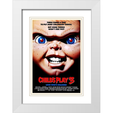 Childs Play 3 White Modern Wood Framed Art Print with Double Matting by Hollywood Photo Archive