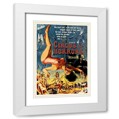 Circus of Horrors White Modern Wood Framed Art Print with Double Matting by Hollywood Photo Archive