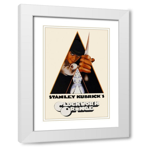 Clockwork Orange White Modern Wood Framed Art Print with Double Matting by Hollywood Photo Archive