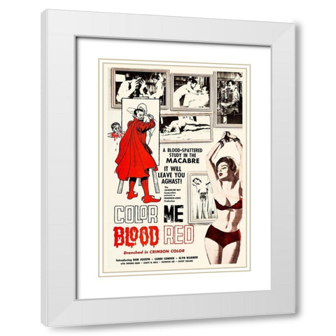 Color Me Blood Read White Modern Wood Framed Art Print with Double Matting by Hollywood Photo Archive