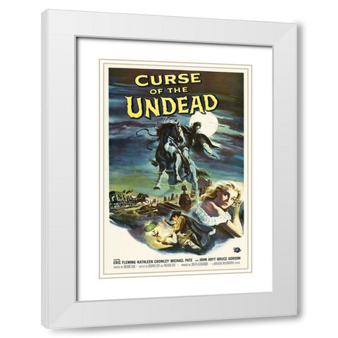 Curse of the Undead White Modern Wood Framed Art Print with Double Matting by Hollywood Photo Archive