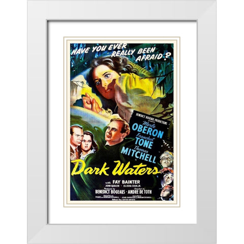 Dark Waters White Modern Wood Framed Art Print with Double Matting by Hollywood Photo Archive