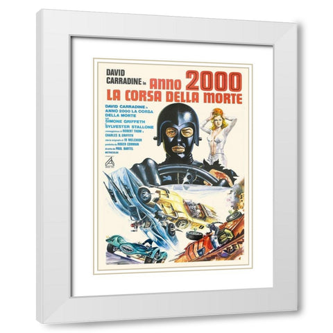 Spanish - Death Race 2000 White Modern Wood Framed Art Print with Double Matting by Hollywood Photo Archive