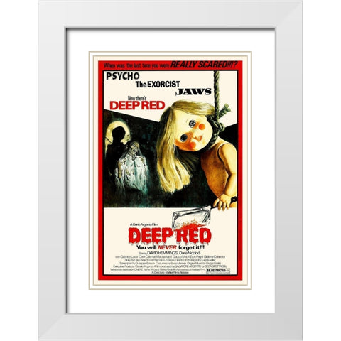 Deep Red White Modern Wood Framed Art Print with Double Matting by Hollywood Photo Archive