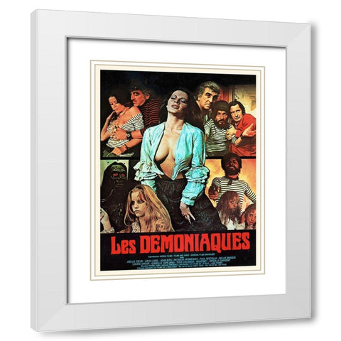 French - The Demoniacs White Modern Wood Framed Art Print with Double Matting by Hollywood Photo Archive