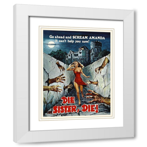 Die Sister Die White Modern Wood Framed Art Print with Double Matting by Hollywood Photo Archive