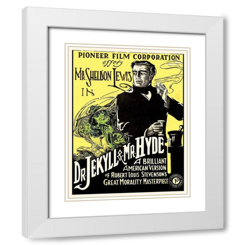 Doctor Jekyll and Mister Hyde White Modern Wood Framed Art Print with Double Matting by Hollywood Photo Archive