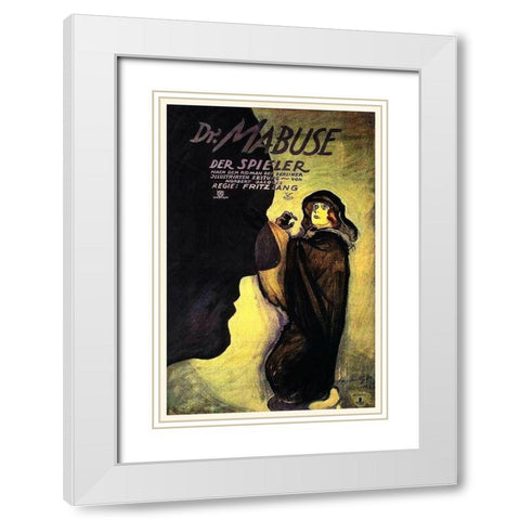 Doctor Mabuse White Modern Wood Framed Art Print with Double Matting by Hollywood Photo Archive