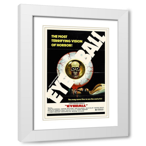 Eyeball White Modern Wood Framed Art Print with Double Matting by Hollywood Photo Archive