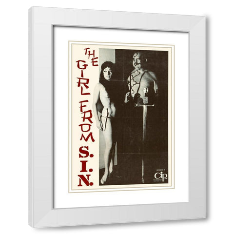 The Girl from S.I.N. White Modern Wood Framed Art Print with Double Matting by Hollywood Photo Archive