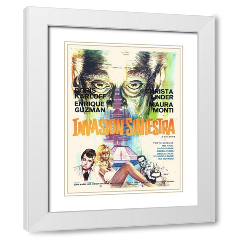 Invasion Siniestra White Modern Wood Framed Art Print with Double Matting by Hollywood Photo Archive