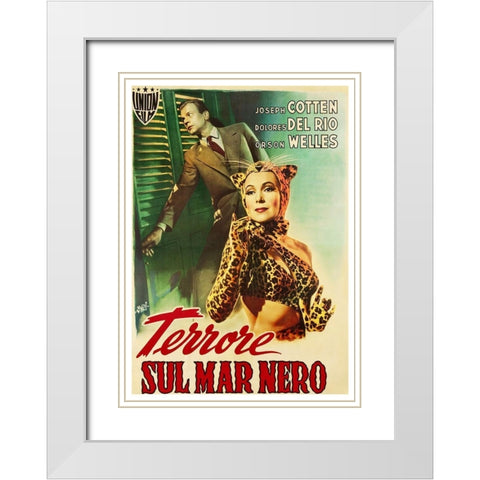 Italian - Journey Into Fear White Modern Wood Framed Art Print with Double Matting by Hollywood Photo Archive
