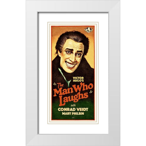 The Man Who Laughs White Modern Wood Framed Art Print with Double Matting by Hollywood Photo Archive