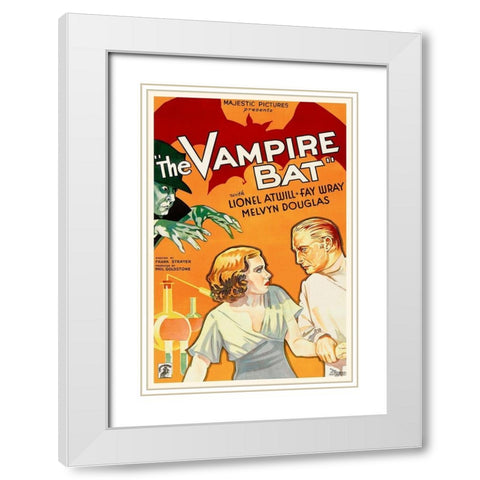 The Vampire Bat White Modern Wood Framed Art Print with Double Matting by Hollywood Photo Archive