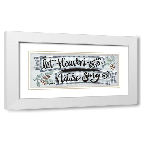 Heaven and Nature   White Modern Wood Framed Art Print with Double Matting by Baker, Sara