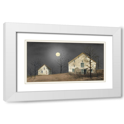 Still of the Night White Modern Wood Framed Art Print with Double Matting by Jacobs, Billy