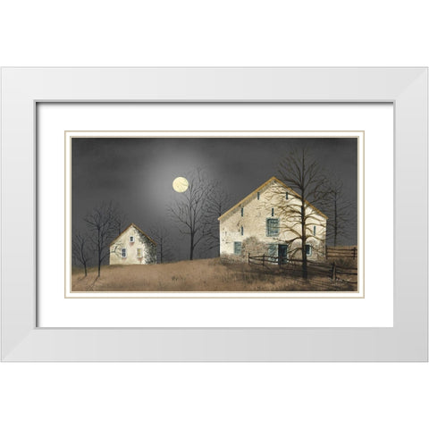 Still of the Night White Modern Wood Framed Art Print with Double Matting by Jacobs, Billy