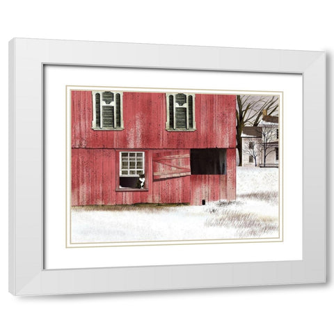 The Mouser White Modern Wood Framed Art Print with Double Matting by Jacobs, Billy