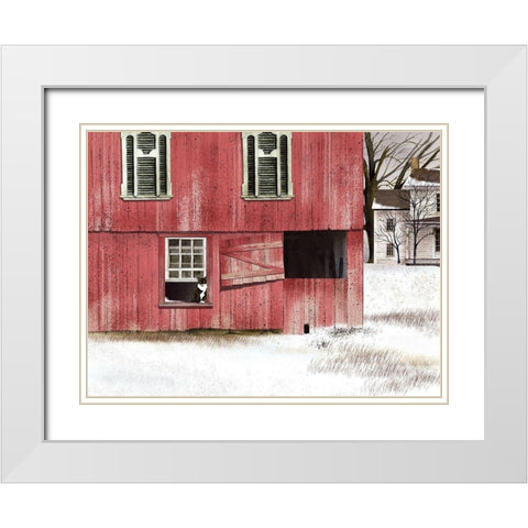 The Mouser White Modern Wood Framed Art Print with Double Matting by Jacobs, Billy
