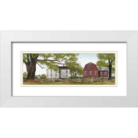 Sweet Summertime White Modern Wood Framed Art Print with Double Matting by Jacobs, Billy