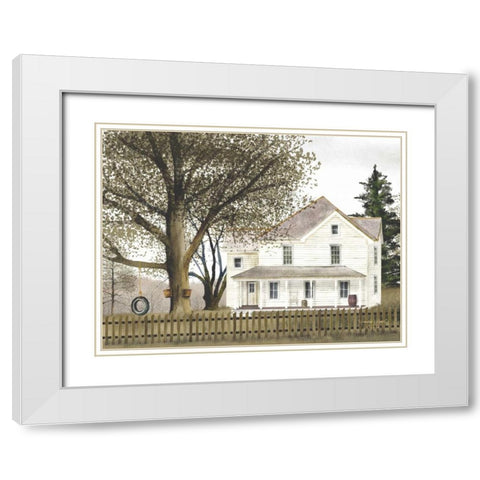 Grandmas House White Modern Wood Framed Art Print with Double Matting by Jacobs, Billy