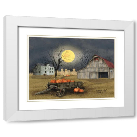 Harvest Moon White Modern Wood Framed Art Print with Double Matting by Jacobs, Billy