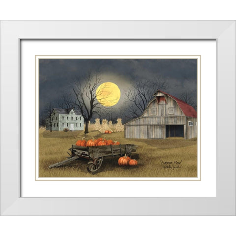 Harvest Moon White Modern Wood Framed Art Print with Double Matting by Jacobs, Billy