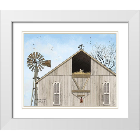 Winds Aloft White Modern Wood Framed Art Print with Double Matting by Jacobs, Billy