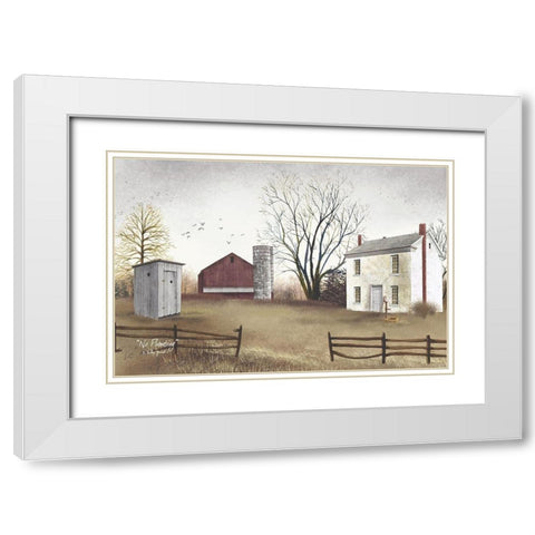 No Plumbing White Modern Wood Framed Art Print with Double Matting by Jacobs, Billy