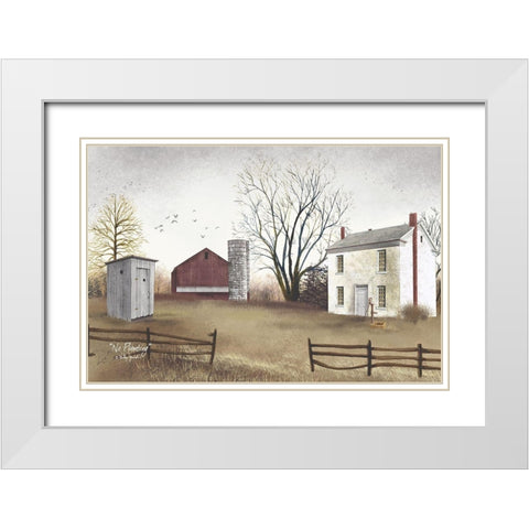 No Plumbing White Modern Wood Framed Art Print with Double Matting by Jacobs, Billy
