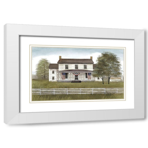 My American Home White Modern Wood Framed Art Print with Double Matting by Jacobs, Billy