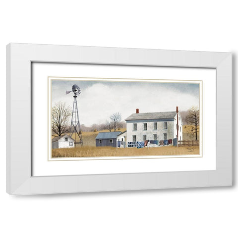 Wash Day White Modern Wood Framed Art Print with Double Matting by Jacobs, Billy