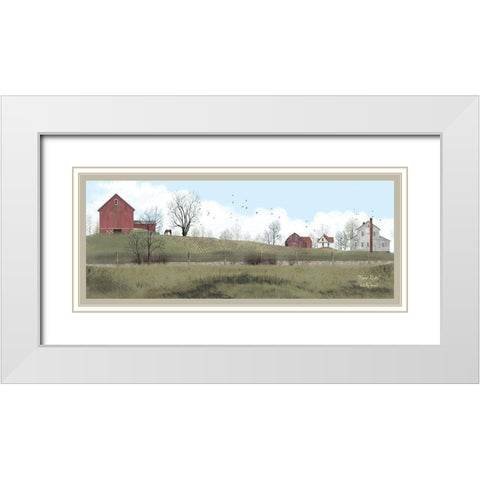 Rural Route White Modern Wood Framed Art Print with Double Matting by Jacobs, Billy