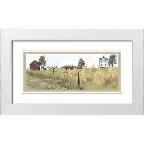 Bringing in the Sheaves White Modern Wood Framed Art Print with Double Matting by Jacobs, Billy
