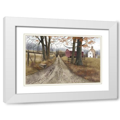 The Road Home White Modern Wood Framed Art Print with Double Matting by Jacobs, Billy