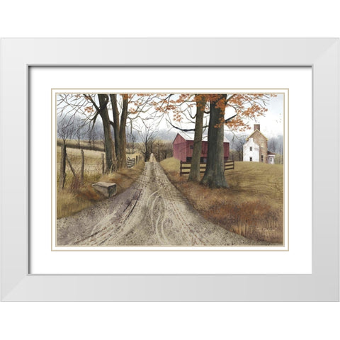 The Road Home White Modern Wood Framed Art Print with Double Matting by Jacobs, Billy