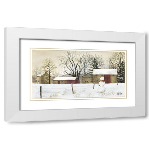 First Snow White Modern Wood Framed Art Print with Double Matting by Jacobs, Billy