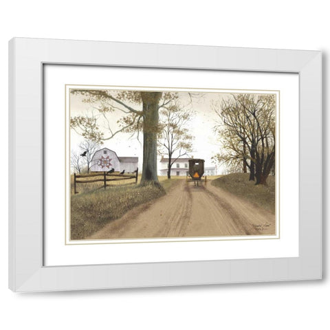 Headin Home White Modern Wood Framed Art Print with Double Matting by Jacobs, Billy
