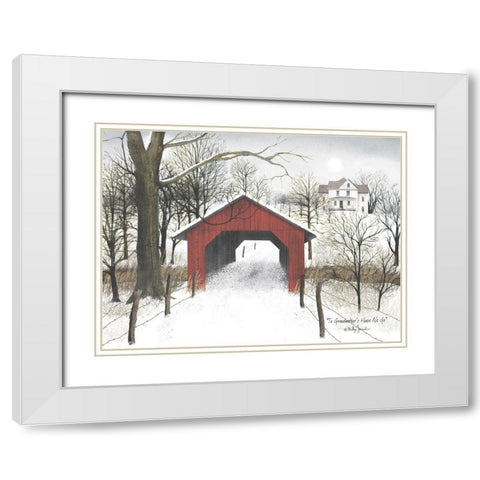 To Grandmothers House We Go White Modern Wood Framed Art Print with Double Matting by Jacobs, Billy