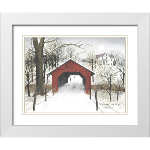 To Grandmothers House We Go White Modern Wood Framed Art Print with Double Matting by Jacobs, Billy