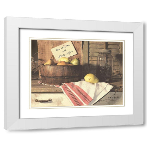 Plenty and Grace White Modern Wood Framed Art Print with Double Matting by Jacobs, Billy