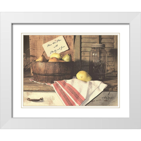 Plenty and Grace White Modern Wood Framed Art Print with Double Matting by Jacobs, Billy