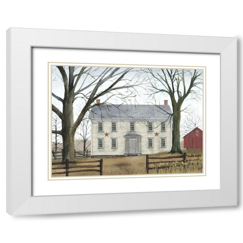 Early American Home White Modern Wood Framed Art Print with Double Matting by Jacobs, Billy