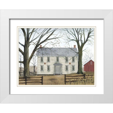 Early American Home White Modern Wood Framed Art Print with Double Matting by Jacobs, Billy